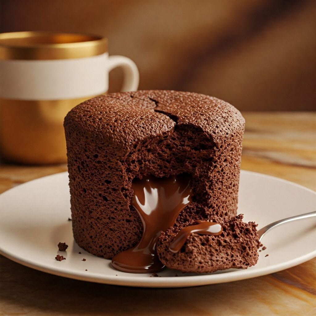 Decadent Microwave Mug Cake with Nutella Core