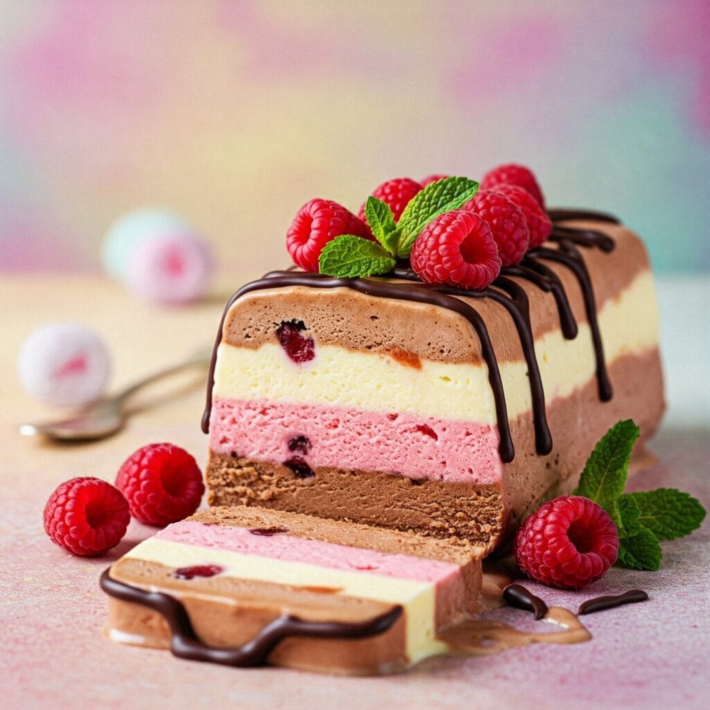 Decadent Neapolitan Ice Cream Terrine