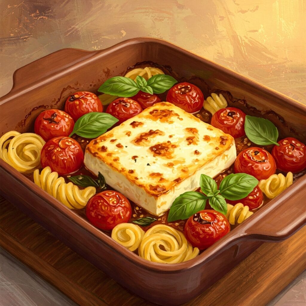 Heavenly Baked Feta Pasta: Cherry Tomatoes Delight