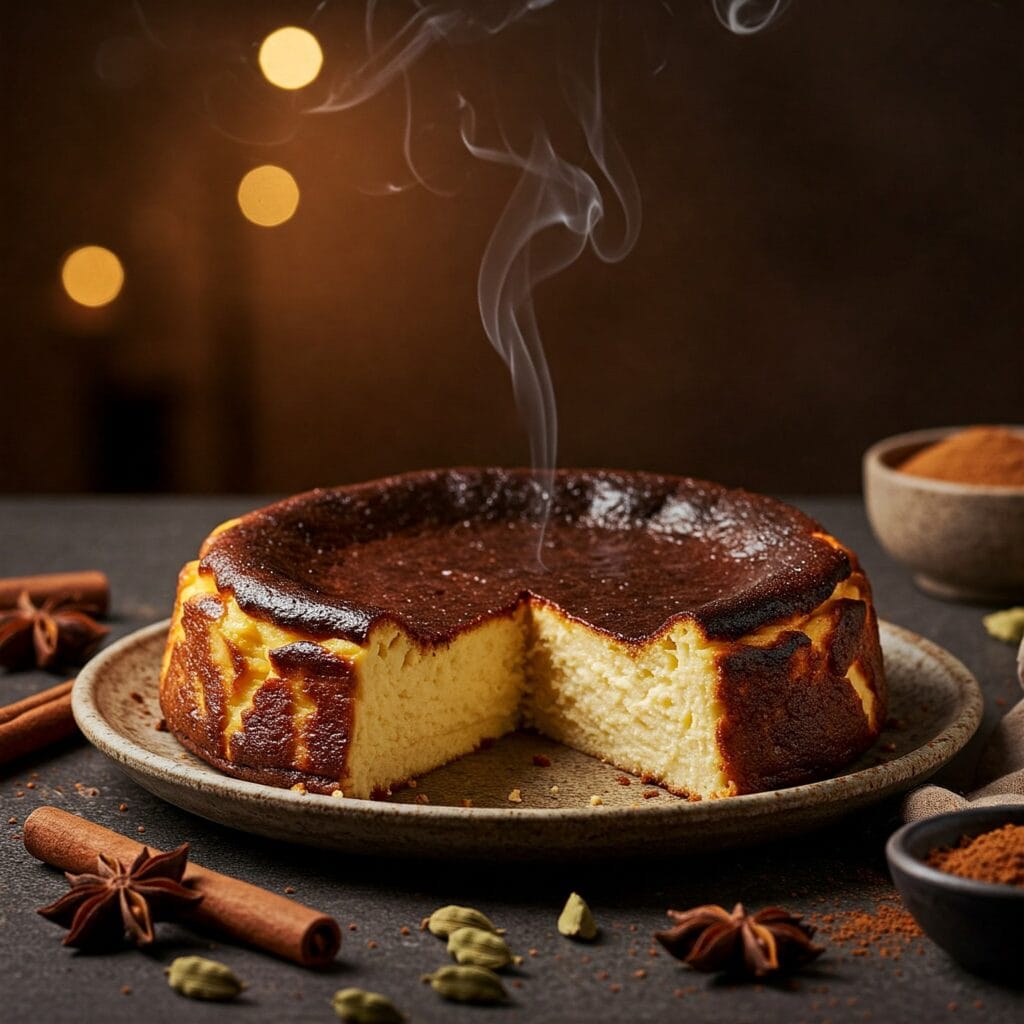 Irresistible Chai-Spiced Basque Burnt Cheesecake